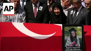 Turkish-American activist shot by Israeli soldier is buried in hometown