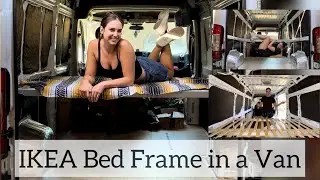 4. Van Bed Frame with IKEA Beams and Rivet Nut Tool!