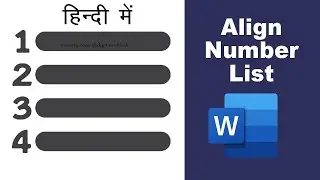 हिन्‍दी में - How to Align Misaligned Bullet Points in Microsoft Word?