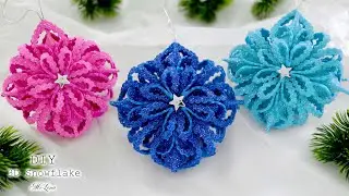 ❄️3D СНЕЖИНКА ИЗ ФОАМИРАНА 🎅 3D Christmas Tree Snowflake