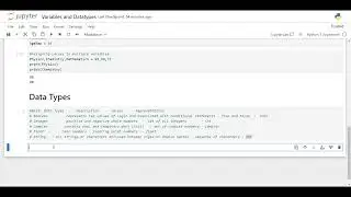 Data Science using Python - Variables and Datatypes