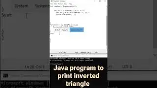 Java program to print inverted triangle || Java program to print inverted triangle