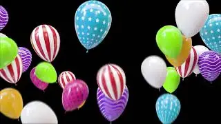 balloons moving up animation background | birthday balloons loop overlay