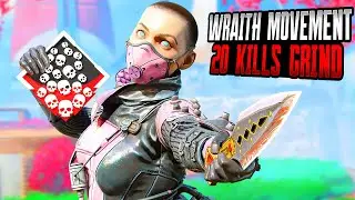 SOLO WRAITH MOVEMENT 20 KILLS GRIND - IT WAS DIFFICULT (Apex Legends Gameplay)