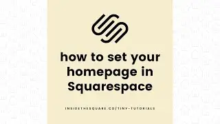 How to assign a homepage in to Squarespace 7.1 // Squarespace 7.1 Tutorial