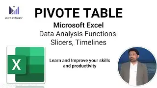 Microsoft Excel Full Course|How to use Pivot Tables|Data Analysis| Slicers, Timelines 