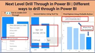 Next Level Drill Through in Power BI | Three Different ways to drill through in Power BI