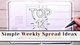 TOP 12 SIMPLE WEEKLY SPREAD IDEAS FOR BULLET JOURNAL || Vertical, Horizontal & One-Page