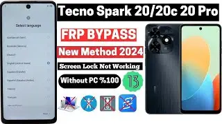 Tecno Spark 20/20c/20 Pro Frp Bypass Android 12/13 Tecno Spark Google Account Bypass Without PC 2024