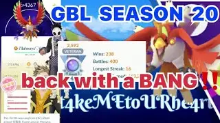 2592 ELO - RANK #192 in the WORLD - MASTER LEAGUE - GBL SEASON 20 - MAX OUT - POKEMON GO