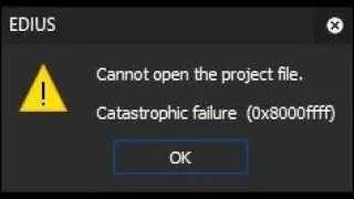 Cannot save project file  Catastrophic Failure 0x8000fff