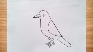 how to draw crow drawing easy step by step