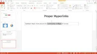 Accessibility: Powerpoint Hyperlinks