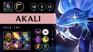 Akali Top vs Gragas: Triple Kill, Legendary - KR Master Patch 14.16