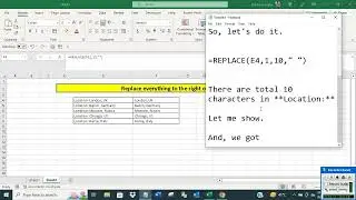 Replace everything to the right of nth character in Excel