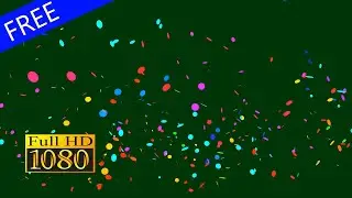 Chroma key Confetti Green Screen Video_HD 