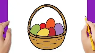 HOW TO DRAW AN EASTER BASKET EASY | EASTER DRAWING