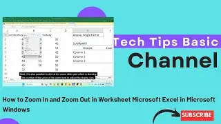 27 - How to Zoom In and Zoom Out in Worksheet Microsoft Excel in Microsoft Windows 