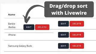 Livewire: Sortable Drag-Drop Table