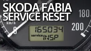 How to reset service reminder in Skoda Fabia I (INSP OIL maintenance indicator)