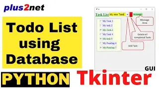 Tkinter todo List using SQLite or MySQL database to add remove & update tasks