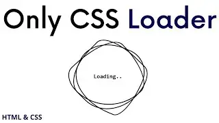 How to Make Loading Animation | Website Preloader | HTML & CSS