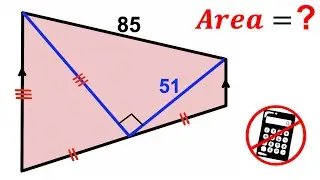 Can you find Area of the Pink Quadrilateral? | (Think outside the Box) | #math #maths | #geometry