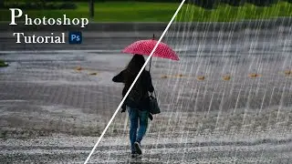 How To Create A Rain In Photoshop | Best Photoshoptrick | Photoshop Shorts