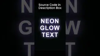 How to Create a Stunning Neon Text Effect with HTML and CSS #short #htmlanimation #cssanimation