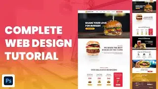 Design Complete Website in Photoshop In One Video