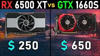 RX 6500 XT vs GTX 1660 Super |  Ryzen 5900X - 9 Games Test | Tech MK