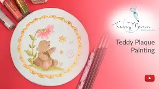 Painting a Teddy Plaque with Cocoa butter