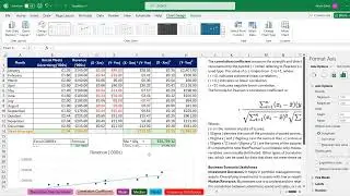 Summary Statistics, Measure of Location & Correlation Coefficient in Excel (Download File)