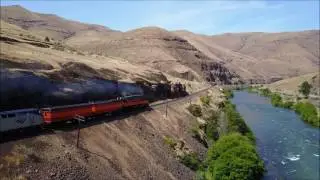 Aerial chase: SP #4449 leading the 2017 Cascades Daylight Part 2