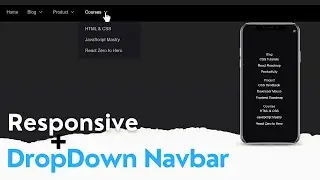 How to Make Dropdown Navigation Bar in HTML & CSS | Drop Down Menu