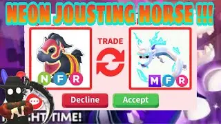 TRADING NEON JOUSTING HORSE!!! -Roblox Adopt Me