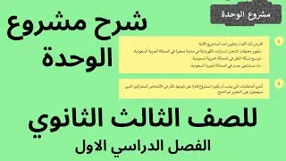 شرح مشروع الوحدة للصف الثالث ثانوي الفصل الدراسي الأول الوحدة الاولى تقنية رقمية