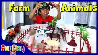 Fun Farm Animals Toys For Toddlers and Kids | Toy Opening with Apu - @FunDayKid