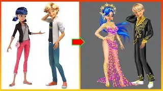 Miraculous Compilation Ladybug Adrien Glow Up - Miraculous Transformation