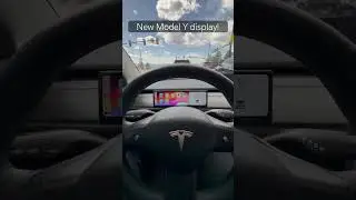 New Tesla Model Y/3 Display with Apple CarPlay! #tesla #shorts