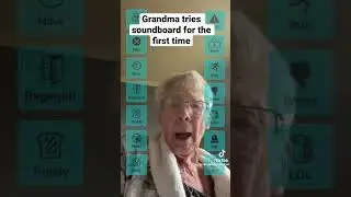 Grandma tries soundboard for the first time #comedy #jokes #funny