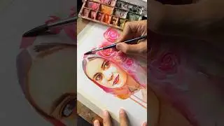 फूल 🌹 #artshorts #artvideos #paintingshorts #watercolorpainting