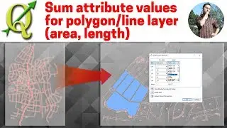 How to sum attribute values (area or length) in QGIS