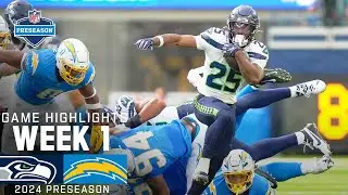 Seattle Seahawks vs. Los Angeles Chargers | 2024 Preseason Week 1 Game Highlights