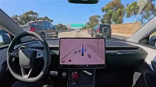 Gardena to LAX on Tesla FSD 12.5.1.3