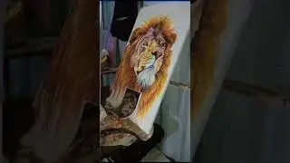 Paint with me. Lion painting