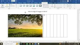 How to align 8 images in Word