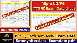 Mjpru New Exam Scheme 2024 / Exam schedule Change UG/PG Exam date