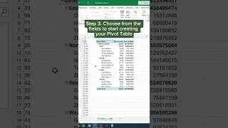 How to make a Pivot Table in 3 Steps‼️ #excel