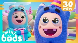 🍰 Pogo Throws a Birthday Party! | Minibods | Fun Kids Cartoon | Baby Oddbods Universe